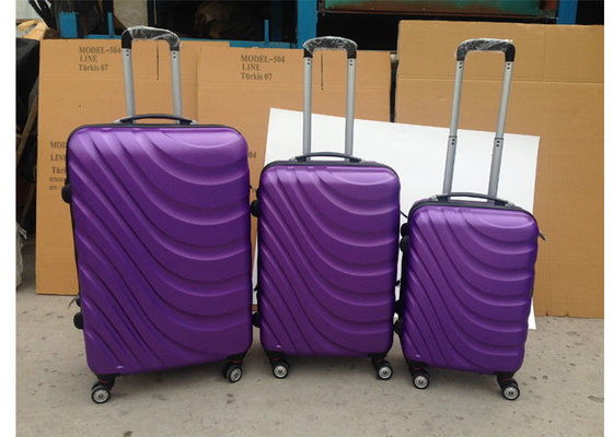 China 4 Airplane Wheel  Carry On ABS Trolley Luggage 3 Piece Set With Expandable Zippers supplier