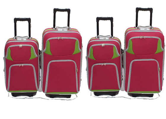 China Bright Color Soft Eva 8 Wheel Luggage Set , Iron Trolley Travel Suitcase With Wheels supplier