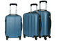 One Zipper Framed Trolley Bags Set Of 3 Piece With Silver Iron Trolley supplier