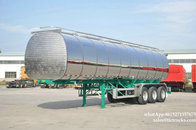 304 Stainless steel water milk  tanker trailer Stainless Steel Tanker Trailer For Milk and Edible oil App:8615271357675