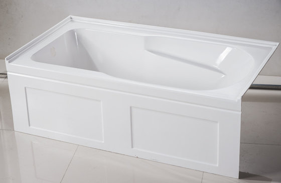China cUPC skirted acrylic bathtub price three sides double tile flange 4mm pure acrylic sheet supplier