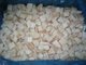 Frozen Pacific cod cubes , cut from natural fillets