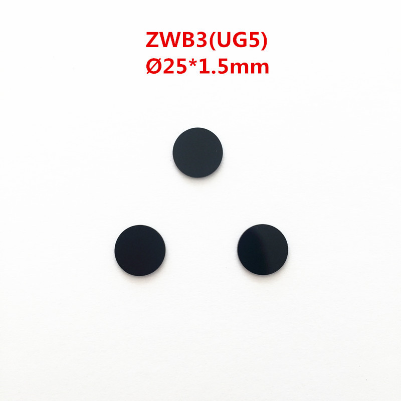 25X1.5mm ZWB3 254nm 302nm 312nm UV Filter