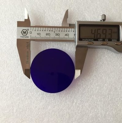 380nm UV IR Pass Filter ZB2 BG3 47*2.0mm Dual Bandpass Violet GLass