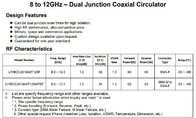 Customized 8 ~ 12GHz Coaxial Circulator Dual Junction RF Wideband Circulator