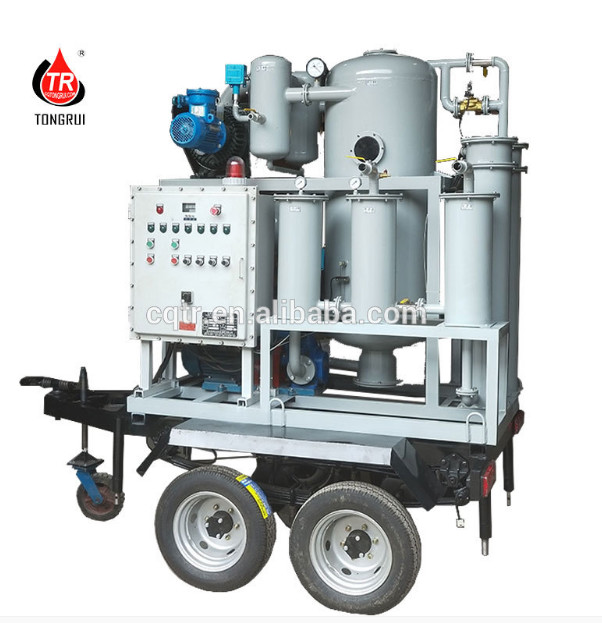 Small Waste Oil Treatment Plant , Double Stage Cable / Transformer Oil Treatment Machine
