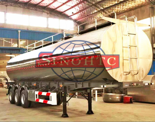 China Fuel Tank Semi Trailer 55000 Liters Volume SUS304 Stainless Steel Material supplier