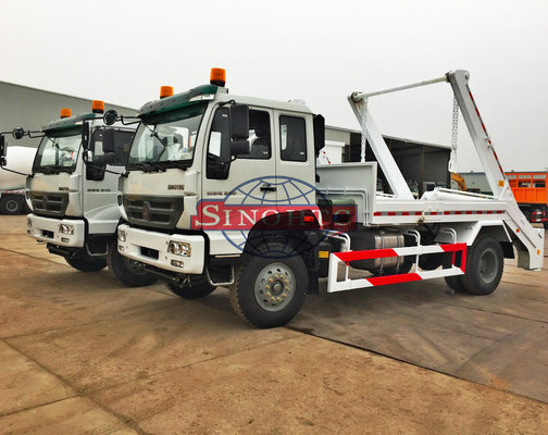 China 4x2 HOWO Arm Roll Garbage Truck , 8 - 12m3 Bucket Garbage Truck With Arm supplier