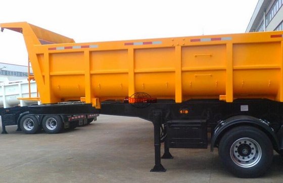 China U Shape Semi Dump Trailers 40 Tons Payload 2 Axle Mechanical Spring Suspension supplier