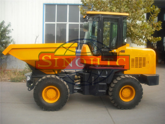 China Construction / Articulated Front Loading Dumper 3 Tons Loading 2 Axles 4x4 Driving supplier