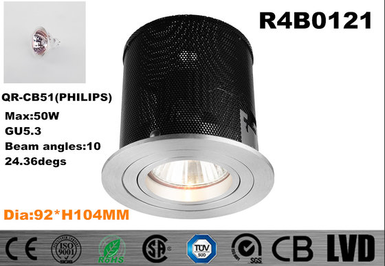 China Dia 92 * H 104MM Dimmable LED Spot Downlights IP20 GU5.3 QR-CB51 With Iron Box supplier