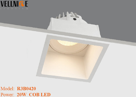 China 20W Square Shape High CRI LED Downlight , Led Recessed Grille Grid Light supplier