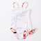 Girl's Dot print fold front of the chest one piece swimwear supplier