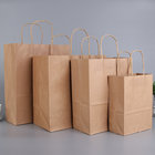 custom printing brown paper bags kraft paper food handle bag
