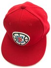 Red color high quality cotton adjustable strip baseball caps embroidery cap trucker sports hat
