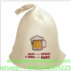 China Logo design sauna wool felt hat with factory price top quality supplier