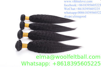 China Mongolian Virgin Human hair,coarse kinky straight,Italian yaki wave texture human hair supplier