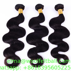 China Body wave hair extensions 100 Indian virgin human hair long hair natural black color supplier