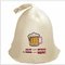 Logo design sauna wool felt hat with factory price top quality supplier