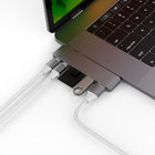 Dual USB-C USB C HUB with SD/TF Card Reader 2 USB 3.0 Type C Power Delivery HUB Thunderbolt Type-C HUB for MacBook Pro