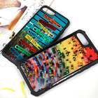 TPU+ PC Glass colored painting for iphone7 plus, durable case with unique design