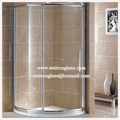 China Curved Tempered/Toughened Enclosure Door Shower Room Glass supplier