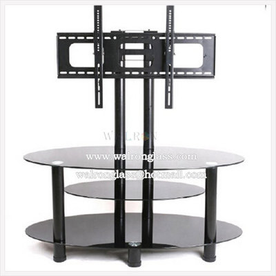 China Modern Curved Glass TV Stand, TV Cabinet supplier