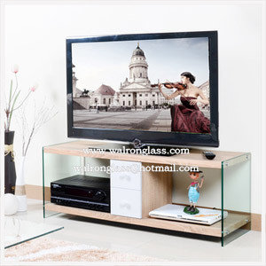 China Modern TV Cabinet/Stand with High Quality Tempered/Toughened Glass supplier