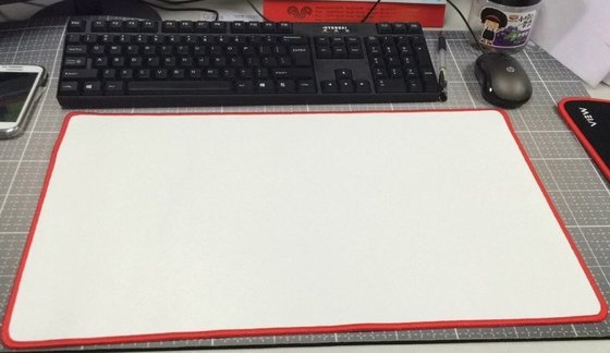 China Bright White Top Laptop Mouse Pad EVA / Paper / PVC Mousepads For Office Desk supplier