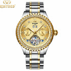 KINYUED Luxury Brand Watches Chronograph Men Sports Stainless Steel Waterproof Mechanical Watch supplier