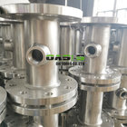 DN80 Double Flanges Stainless Steel Short Pipes With Thread Bosses