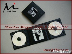 China Leather Wedding Double cd dvd Album Case supplier