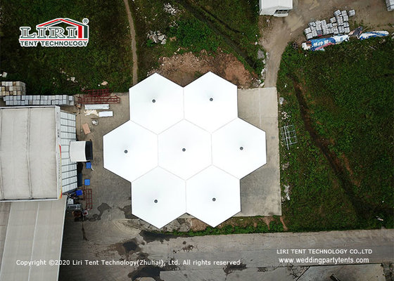 China Luxurious Aluminum Frame Large Outdoor Event Hexagon Module Square Tent supplier