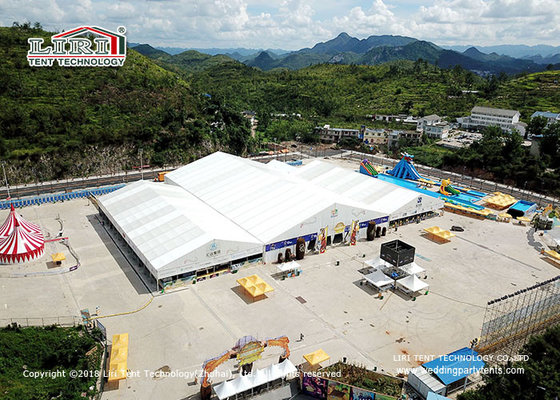 China 30m Width  A Shape Event Tent With Plain White PVC Sidewall For Festival Event supplier