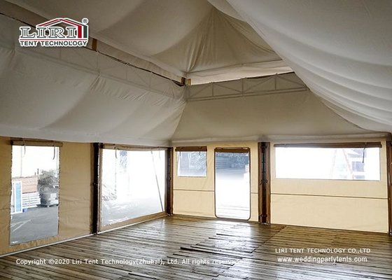 China High Quality 5x7.5m Luxury Glamping Tents Pattaya Hotel Tent With Platform supplier