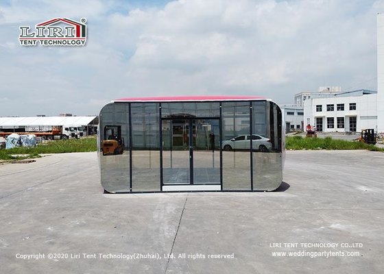 China High Quality Luxury Glamping Tents Glamping Modular Box Lxurious Glass Wall supplier