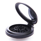 Plastic hair comb vintage folding round pocket comb with mirror Good Giveaway promotional gifts