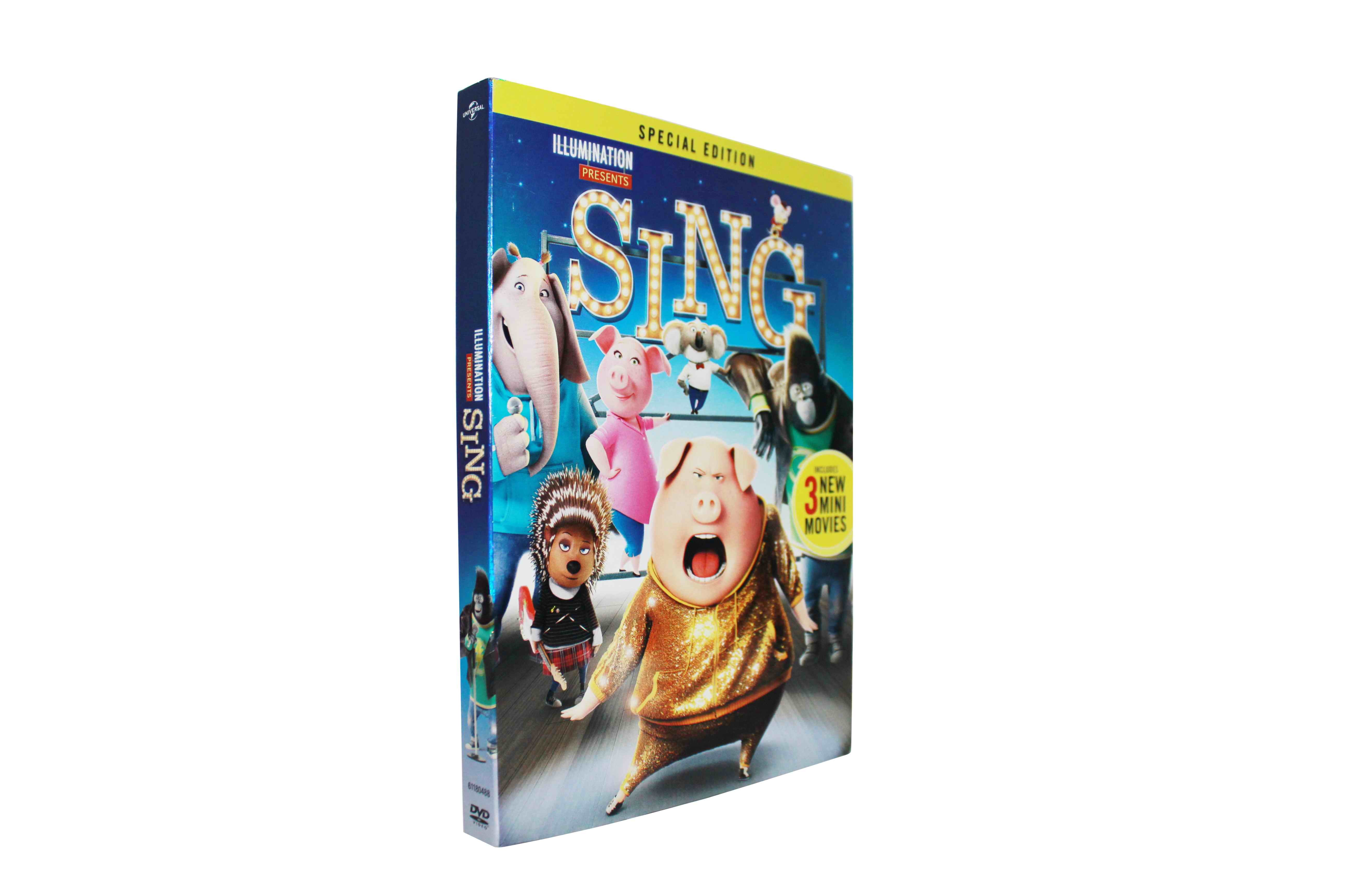 Free DHL Shipping@New Release HOT Cartoon DVD Movies Sing Disney Kids Movies Wholesale,Brand New factory sealed!