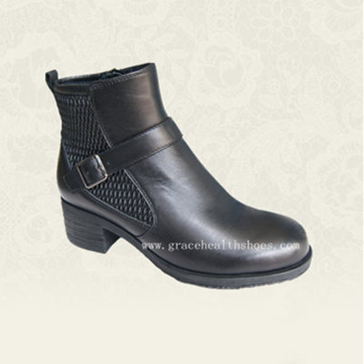 China Genuine Leather Women's Wider Width Arthritis Shoes Work Footwear Low-heel Dress shoes supplier