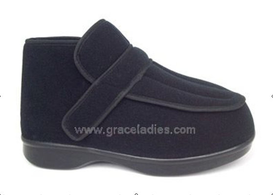 China Diabetic Orthopaedic Comfort Slippers Boots Extra Wide Velcro Fleece Lined Indoor Shoes #5610137 supplier