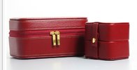 Leather Jewelry Boxes,Leather Jewelry Case with Zipper and stich edge