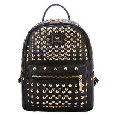 China PU leather Rivets backpacks women backpacks college student School Backpacks mochilas supplier