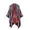 New European and American imitation cashmere cloak big frame jacquard open fork shawl