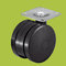 black PA plastic caster swivel top plate office furniture casters supplier