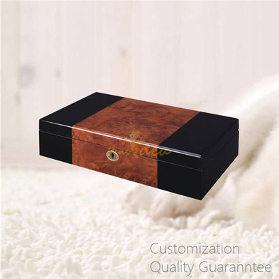 China Luxury Men's Gift High Gloss Inlaid Wooden Watch Storage Display Chest Box 12 Slots, Personalized Logo Brand. supplier