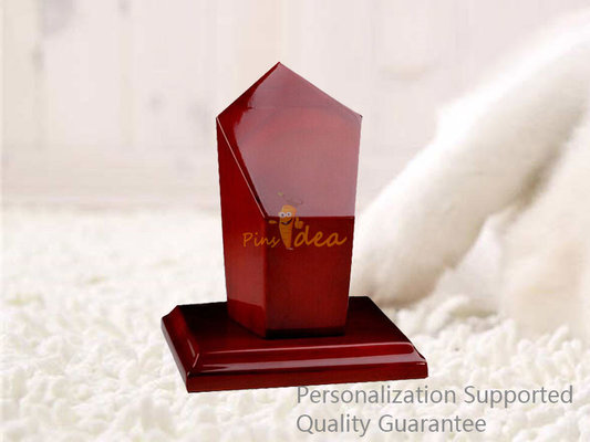 China Luxury High Gloss Rich Cherry Blank Laser Engravable Wooden Award Trophy Plaque, Small Order, Good Quality supplier