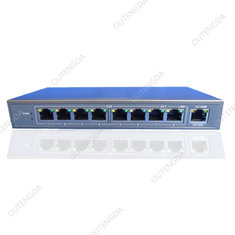 China 8 port POE switch 24V with 1 uplink port, mini network hub ethernet switch for ip camera supplier