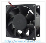 80*80*38mm 12V/24V/48V DC Black Plastic Brushless Cooling Fan DC8038