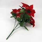 7 Heads Artificial Poinsettia Christmas Flowers