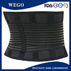 WG-LS007 Black Deluxe Neoprene Elastic Lumbar Lower Back Pain Brace Belt with Customized Silicone Logo
